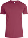 Basic Active-T Bordeaux T-Shirt Tessuto Tecnico Sportivo Asciugatura Rapida