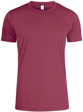 Basic Active-T Bordeaux T-Shirt Tessuto Tecnico Sportivo Asciugatura Rapida