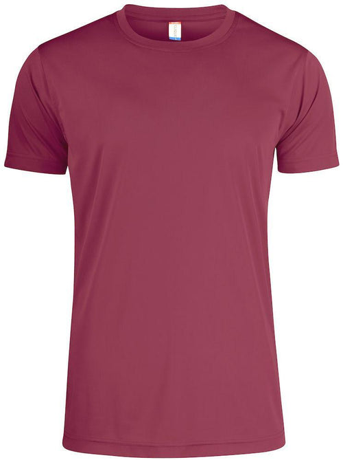 Basic Active-T Bordeaux T-Shirt Tessuto Tecnico Sportivo Asciugatura Rapida