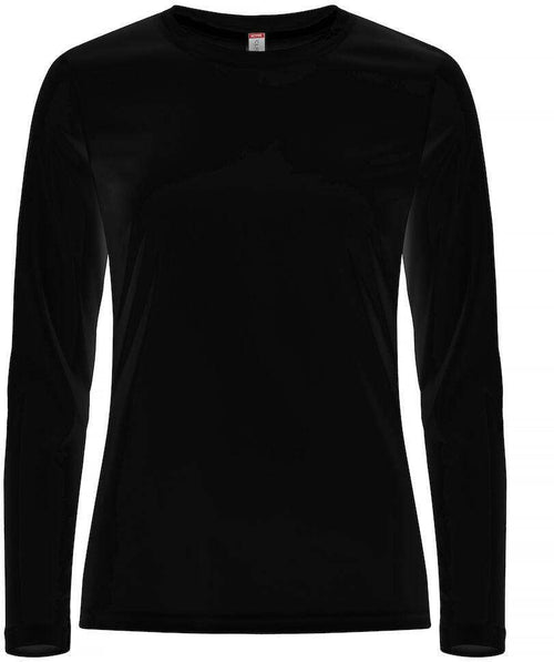 Basic Active-T Nero T-Shirt Manica Lunga Donna Tessuto Tecnico Sportivo Asciugatura Rapida