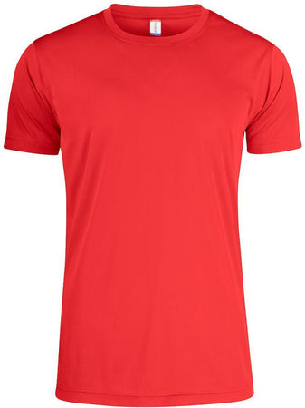 Basic Active-T Rosso T-Shirt Tessuto Tecnico Sportivo Asciugatura Rapida