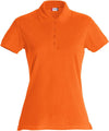 Basic Polo Arancio Polo Manica Corta Donna