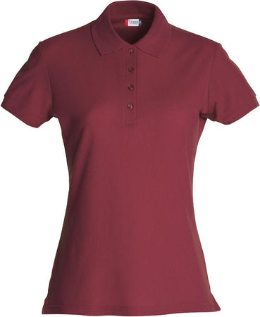 Basic Polo Bordeaux Polo Manica Corta Donna