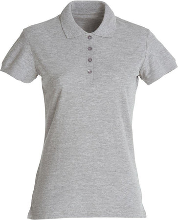 Basic Polo Grigio Melange Polo Manica Corta Donna