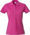 Basic Polo Lampone Polo Manica Corta Donna