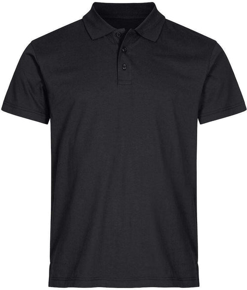 Basic Polo Nero Polo Manica Corta Taglie Forti