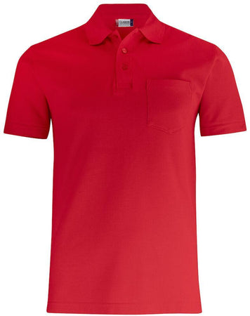 Basic Polo Rosso Polo Manica Corta con Taschino