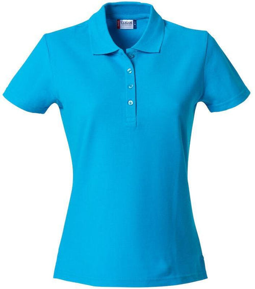 Basic Polo Turchese Azzurro Polo Manica Corta Donna