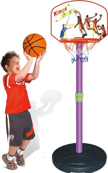 Basket-Canestro-Piantana-Per-Bambini-Altezza-Fino-134cm-Base-Riempibile-Plastica