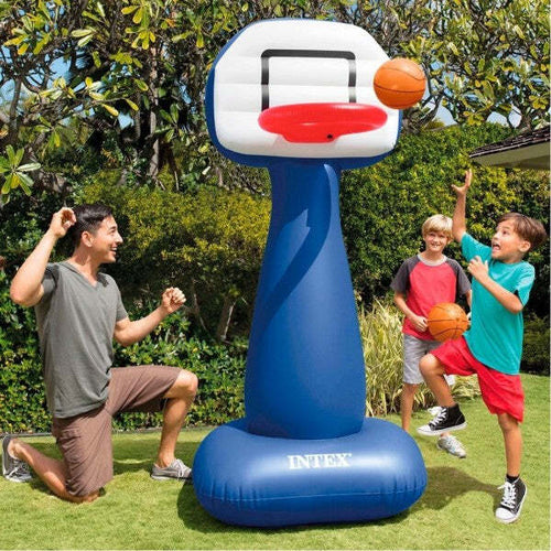 Basket-Gonfiabile-Palla-Canestro-Per-Bambini-Con-2-Palloni-Alto-208-Cm
