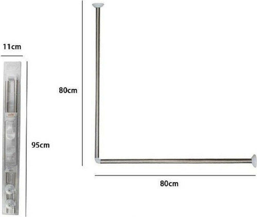 Bastone Asta Per Tenda Doccia Barra A L 2 Lati Angolare Alluminio 80x80cm 69372 Casa, arredamento e bricolage > Accessori Bagno > Tende Doccia Trade Shop italia - Napoli, Commerciovirtuoso.it