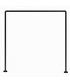 Bastone Asta Per Tenda Doccia Barra A U Tre Lati Angolare Nera 90x90x90 Cm 87234
