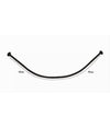 Bastone Asta Per Tenda Doccia Barra Curva Angolare Nera 90x90cm Universale 87236