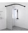 Bastone Asta Per Tenda Doccia Barra Curva Angolare Nera 90x90cm Universale 87236