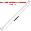BASTONE ASTA TELESCOPICA PER DOCCIA TENDA ARMADIO ESTENSIBILE DA 110 A 200 CM Casa e cucina/Bagno/Accessori per il bagno/Tende da doccia binari e ganci/Bastoni e telai per tende Trade Shop italia - Napoli, Commerciovirtuoso.it