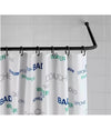 Bastone Asta Tenda Doccia Barra A L 2 Lati Angolare Nera 80x80cm Universale 87235