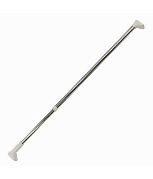Bastone Asta Tenda Doccia Barra Telescopico 70-120cm Alluminio Piedini Bianchi 59796