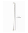 Bastone Asta Tenda Doccia Barra Telescopico 70-120cm Alluminio Piedini Bianchi 59796