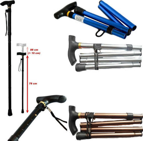 Bastone Da Passeggio In Metallo Per Anziani Trekking Estensibile Telescopico Salute e cura della persona/Ausili per la mobilità e vita quotidiana/Bastoni da passeggio stampelle e accessori/Bastoni da passeggio pieghevoli Trade Shop italia - Napoli, Commerciovirtuoso.it