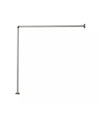 Bastone Per Tenda Doccia Universale Angolare A L Con Aste 90x90 Cm Argento 79520