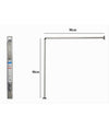 Bastone Per Tenda Doccia Universale Angolare A L Con Aste 90x90 Cm Argento 79520
