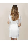 Admas Vestaglia Kimono da Sposa in Raso e Pizzo 57302 S32 - Passarelli Biancheria