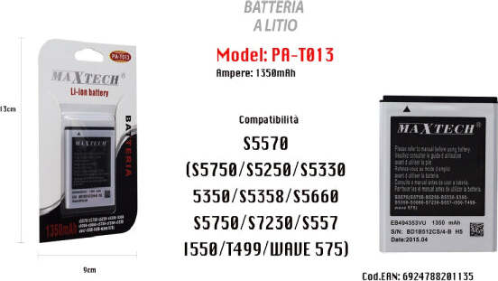 Batteria-A-Litio-Compatibile-S5570-Cellulare-Smartphone-1350mah-Maxtech-Pa-t013