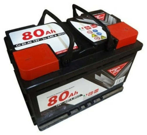 Batteria Auto 80AH 12V HIGH CAR 80 AH Positivo Destro Spunto A Lunga Durata L3b 600 En1