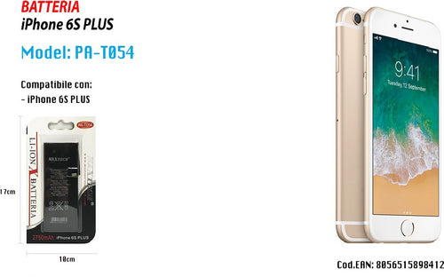 Batteria Compatibile Per Iphone 6s Plus Li-ion 3.8v 2750mah Ricambio Maxtech Pa-t054 Elettronica/Cellulari e accessori/Accessori/Manutenzione cura e riparazione/Parti di ricambio/Batterie Trade Shop italia - Napoli, Commerciovirtuoso.it