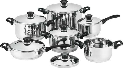 Batteria Di Pentole 12 Pezzi In Acciaio Inox 18/10 Dg Bavaria Con Coperchio Con Pomelli Termoresistenti Effetto Freddo Casa e cucina/Pentole padelle e pirofile/Pentole e padelle/Set/Set di pentole e padelle Puleo Casa - Palermo, Commerciovirtuoso.it