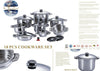 Batteria-Di-Pentole-18-Pezzi-Silhouette-(bavaria)-Amc-Completa-In-Acciaio-Inox-18/10-Sistema-Di-Cottura-Naturale-Cottura-A-Gas-Elettrici-Ed-Induzione-Bavaria-Amc