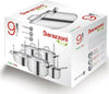 Batteria-di-pentole-9-pezzi-barazzoni-chef-line-in-acciaio-inox-18/10-alta-qualità-con-mainico-in-acciaio-linea-chef