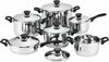 BATTERIA-DI-PENTOLE-BAVARIA-12-PEZZI-IN-ACCIAIO-INOX-18/10