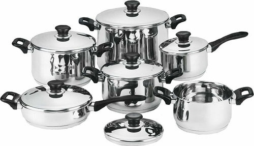 BATTERIA-DI-PENTOLE-BAVARIA-12-PEZZI-IN-ACCIAIO-INOX-18/10