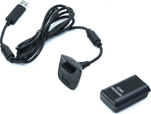 Batteria e cavo di ricarica per Controller Xbox 360 nero kit 4800mha Videogiochi/Xbox One/Accessori/Batterie e caricabatterie/Batterie Trade Shop italia - Napoli, Commerciovirtuoso.it