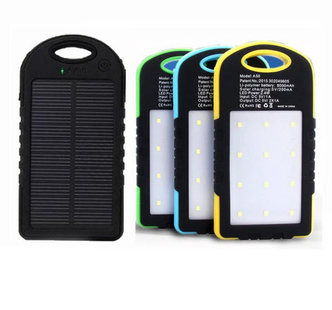 BATTERIA ESTERNA POWERBANK 8800 mAh SOLARE LUCE LED CARICATORE SMARTPHONE  Trade Shop italia - Napoli, Commerciovirtuoso.it