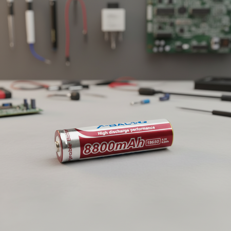 1 PILA BATTERIA 18650 8800mAh 9,6wh 4,2V LITIO TESTA ALTA RICARICABILE SOFTAIR Torcia