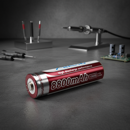 2 PILE BATTERIE 18650 8800mAh 9,6wh 4,2V LITIO TESTA ALTA RICARICABILE SOFTAIR Torcia