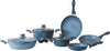 Batteria pentole 9pz alluminio e rivestimento effetto pietra bavaria Casa e cucina/Pentole padelle e pirofile/Pentole e padelle/Set/Set di pentole e padelle Led Mall Home - Napoli, Commerciovirtuoso.it