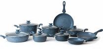 Batteria pentole 9pz alluminio e rivestimento effetto pietra bavaria Casa e cucina/Pentole padelle e pirofile/Pentole e padelle/Set/Set di pentole e padelle Led Mall Home - Napoli, Commerciovirtuoso.it