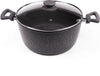 Batteria pentole 9pz alluminio e rivestimento effetto pietra bavaria Casa e cucina/Pentole padelle e pirofile/Pentole e padelle/Set/Set di pentole e padelle Led Mall Home - Napoli, Commerciovirtuoso.it