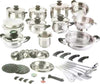Batteria-Pentole-Bavaria-Ottingher-Linea-Silhouette-44-Pezzi-Acciaio-Inox-18/10-Lucidato-A-Specchio-A-Triplo-Fondo