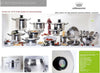 Batteria-Pentole-Bavaria-Ottingher-Linea-Silhouette-44-Pezzi-Acciaio-Inox-18/10-Lucidato-A-Specchio-A-Triplo-Fondo