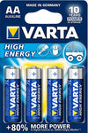 Batterie 1,5V Alcalina Stilo Varta 4pz Blister High Energy