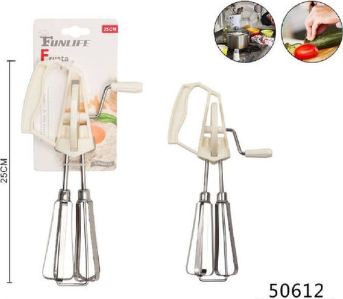 Batti Uova Manuale Frusta Sbattitore Doppia Sbattiuova Dolci Utensile 25cm 50612 Casa e cucina/Utensili da cucina/Fruste da cucina Trade Shop italia - Napoli, Commerciovirtuoso.it