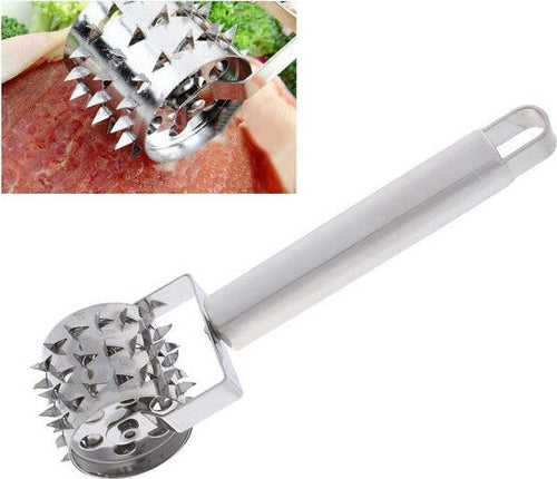 BATTICARNE CON RULLO CUCINA BATTI FORA CARNE CON PUNTE ACCIAIO INOX MANZO MAIALE Casa e cucina/Utensili da cucina/Batticarne Trade Shop italia - Napoli, Commerciovirtuoso.it