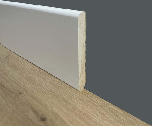 Battiscopa - zoccolini in Legno Massello alto BC - 120x13mm  Laccato Bianco Fai da te/Prodotti per la costruzione/Materiali da costruzione/Pavimenti/Materiali per pavimenti/Battiscopa Eternal Parquet - Ariano Irpino, Commerciovirtuoso.it