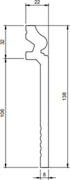 Battiscopa coprimarmo duropolimero bianco 2000x138x22mm Fai da te/Prodotti per la costruzione/Materiali da costruzione/Pavimenti/Materiali per pavimenti/Battiscopa Led Mall Home - Napoli, Commerciovirtuoso.it