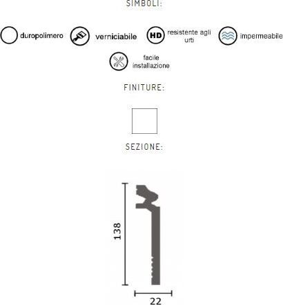 Battiscopa coprimarmo duropolimero bianco 2000x138x22mm Fai da te/Prodotti per la costruzione/Materiali da costruzione/Pavimenti/Materiali per pavimenti/Battiscopa Led Mall Home - Napoli, Commerciovirtuoso.it