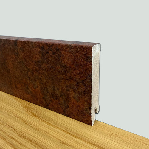 BATTISCOPA ZOCCOLINO SQUADRATO in FIBRA DI LEGNO COMPATTA 80X15 CORTEN INDUSTRIAL (prezzo al metro)